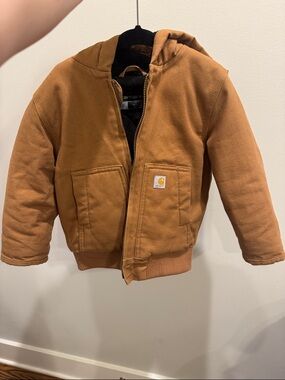 Carhartt Tan Hooded Canvas Jacket